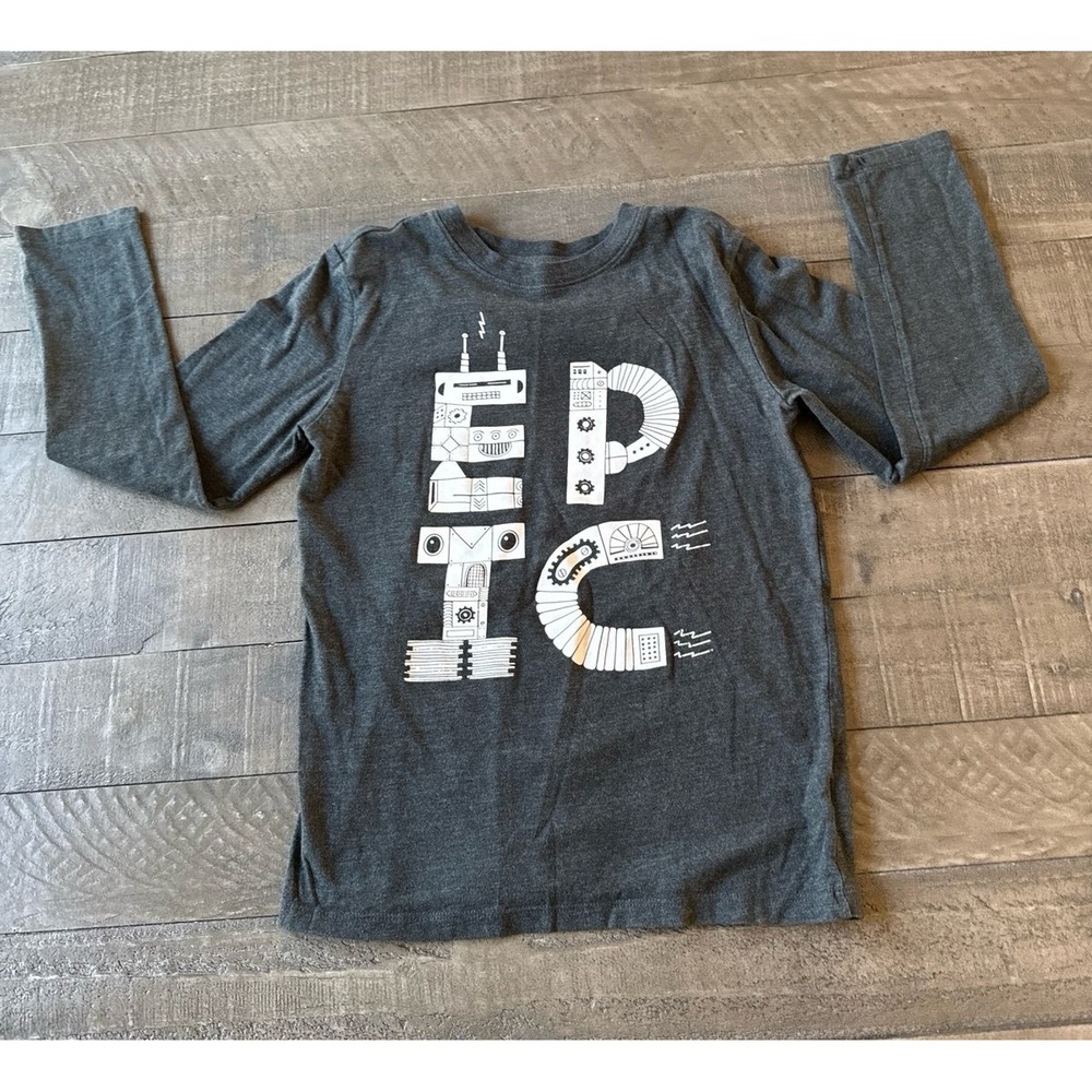 Cat &‎ Jack Boys Gray "Epic" long sleeve tee size 8/10